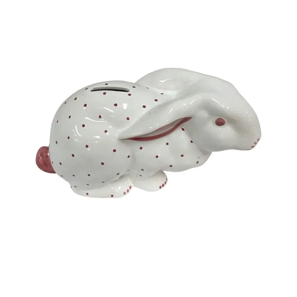 TIFFANY & CO. Porcelain Bunny Coin Bank / Excellent with no secure key